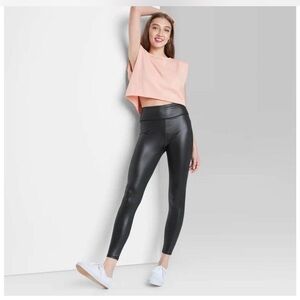Shiny Black Wild Fable High Waisted Leggings